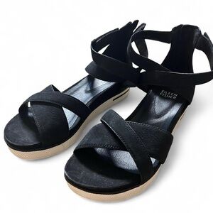 Eileen Fisher Black Strappy Sandals